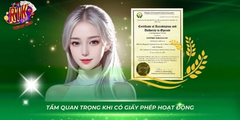 Dịch vụ của Rikvip được đánh giá cao khi có giấy phép hoạt động